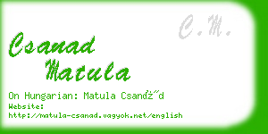 csanad matula business card
